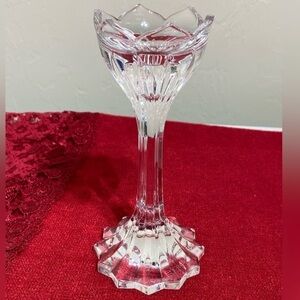 Elegant Crystal Candlestick Holder TulipPetal Flower Top Formal Table De…